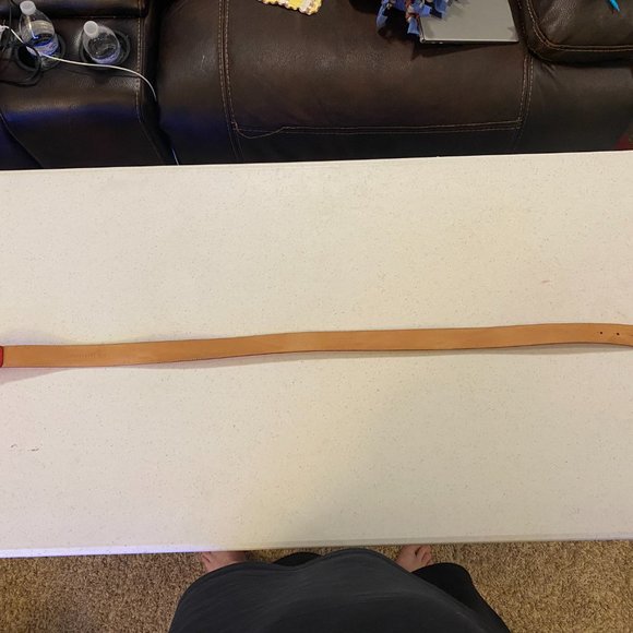 Versace Red Leather Vitello Belt Good Medallion Buckle authentic 100cm - Picture 3 of 5